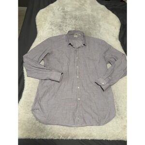 Culturata Mens Button Down Tailored Fit Gingham Check Shirt Size‎ XL 17.5 44
